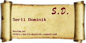 Serli Dominik névjegykártya