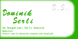 dominik serli business card